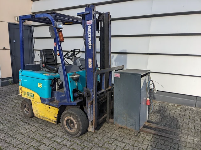 Elektrische heftruck, komatsu, fb15ex-8, geel/blauw, 1999 - afbeelding 27 van  32