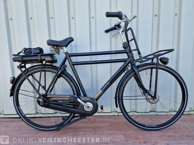Elektrische herenfiets batavus, cnctd., matzwart - afbeelding 1 van  12