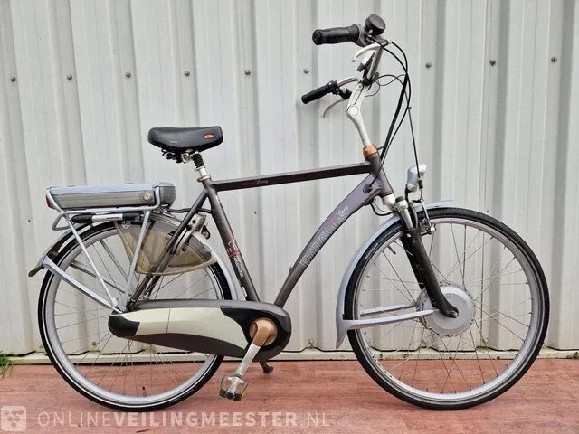 Elektrische herenfiets batavus, easy weekend, grijs - afbeelding 1 van  6
