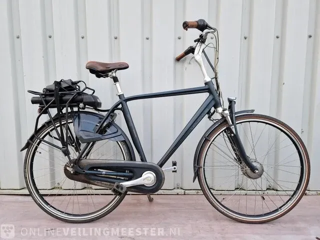 Elektrische herenfiets batavus, genova e-go, donkerblauw - afbeelding 1 van  9