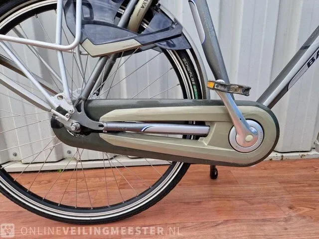 Elektrische herenfiets batavus, monaco e-go, grijs - afbeelding 4 van  9
