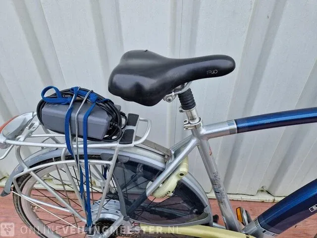 Elektrische herenfiets batavus, padova easy, zilver-blauw - afbeelding 3 van  6