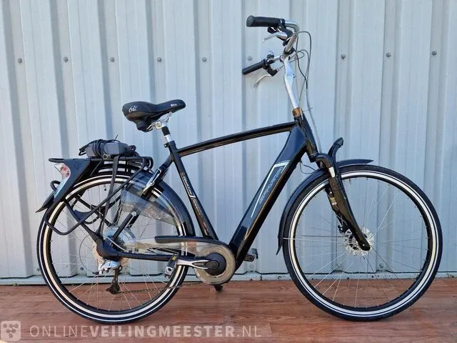Elektrische herenfiets sparta, black line, zwart - afbeelding 1 van  12