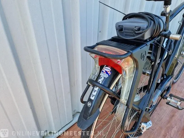 Elektrische herenfiets sparta, black line, zwart - afbeelding 10 van  12