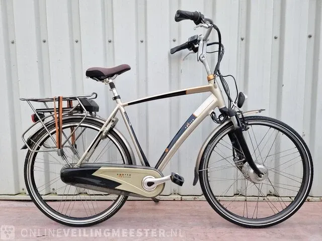 Elektrische herenfiets sparta, e-motion c3, goud-zwart - afbeelding 1 van  8