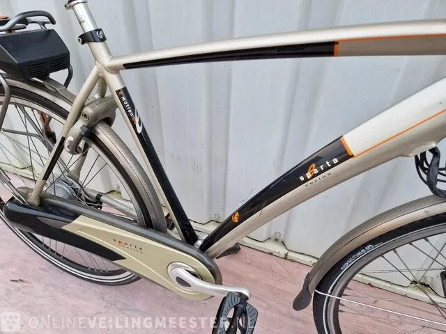Elektrische herenfiets sparta, e-motion c3, goud-zwart - afbeelding 3 van  8