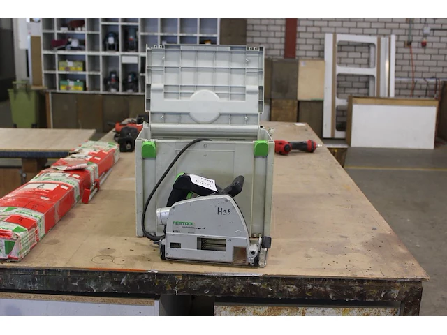 Elektrische invalzaag festool atf 55 in kunststof koffer. - afbeelding 1 van  3