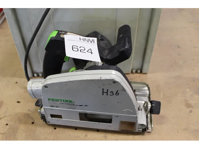Elektrische invalzaag festool atf 55 in kunststof koffer. - afbeelding 2 van  3