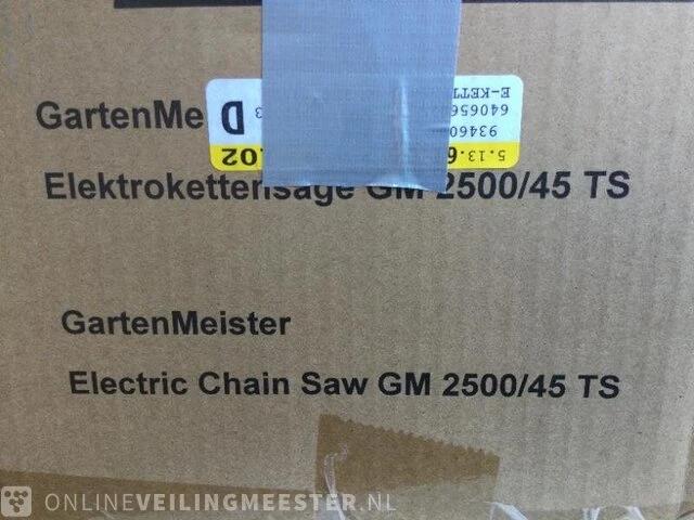 Elektrische kettingzaag gartenmeister, gm 2500/45 ts, groen/zwart - afbeelding 2 van  3