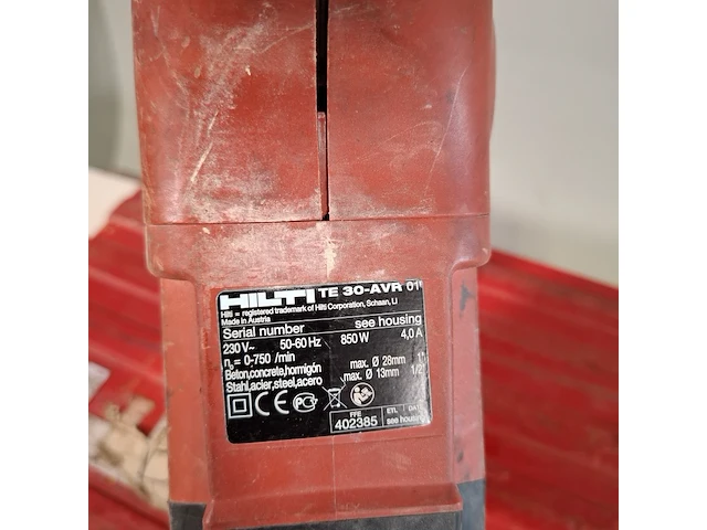 Elektrische klopboormachine, hilti, te 30 - afbeelding 5 van  6