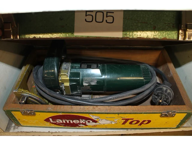 Elektrische lamellofrees lamello top in houten kist. - afbeelding 1 van  1