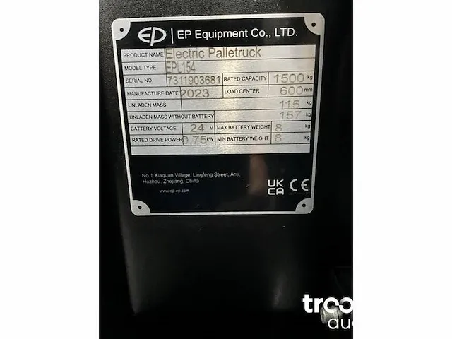 Elektrische palletwagen - afbeelding 7 van  16