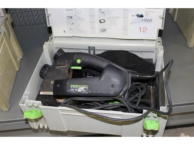 Elektrische schaafmachine festool type ehl 65 e in kunststoffen stapelbare koffer. - afbeelding 1 van  2
