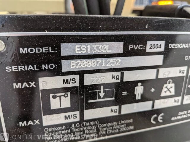 Elektrische schaarhoogwerker jlg, es1330l, bouwjaar 2021 - afbeelding 9 van  42