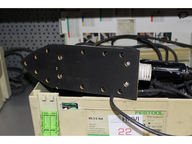 Elektrische schuurmachine festool type rs 3 e in kunststoffen stapelbare koffer - afbeelding 2 van  2