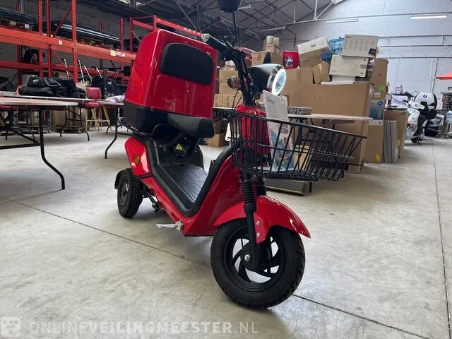 Elektrische scooter met drie wielen/driewieler edrive, cargo 3, rood - afbeelding 8 van  15