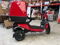 Elektrische scooter met drie wielen/driewieler edrive, cargo 3, rood - afbeelding 9 van  15