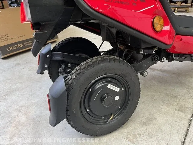 Elektrische scooter met drie wielen/driewieler edrive, cargo 3, rood - afbeelding 10 van  15