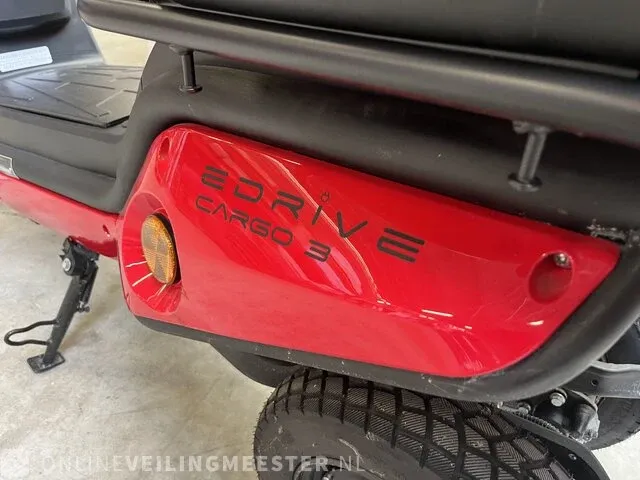Elektrische scooter met drie wielen/driewieler edrive, cargo 3, rood - afbeelding 12 van  15