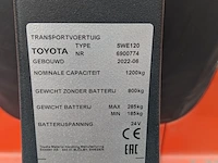 Elektrische stapelaar toyota, swe120, bouwjaar 2022 - afbeelding 14 van  16