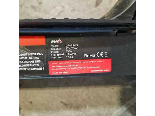 Elektrische step urbmob, f9+ - afbeelding 2 van  10