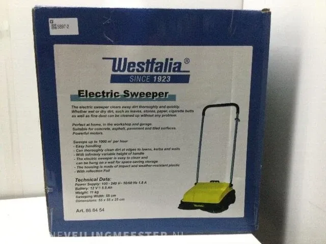 Elektrische veegmachine westfalia, 868454, geel/zwart - afbeelding 2 van  4