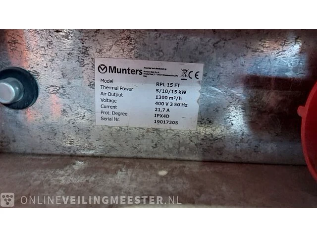 Elektrische verwarmer 15 kw, 380v sial / munters, rp 150 t, bouwjaar 2009 - afbeelding 4 van  4