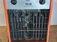 Elektrische verwarmer 15 kw, 380v sial / munters, rpl 15 ft, bouwjaar 2010 - afbeelding 1 van  5