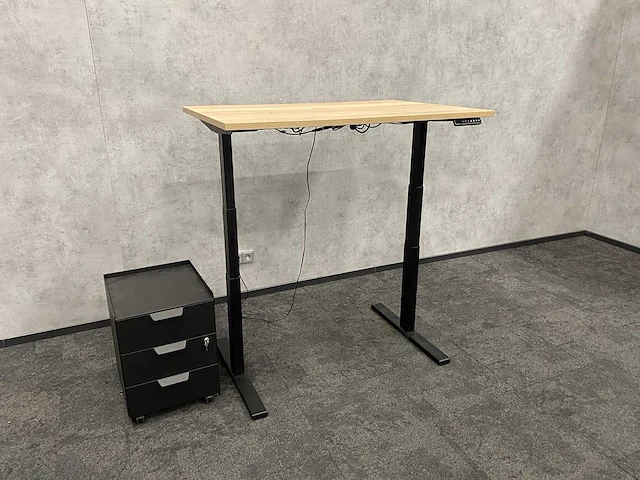 Elektrish zit-sta bureau 120x80 met ladeblok - afbeelding 3 van  14