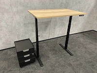 Elektrish zit-sta bureau 120x80 met ladeblok - afbeelding 1 van  14