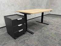 Elektrish zit-sta bureau 120x80 met ladeblok - afbeelding 9 van  14