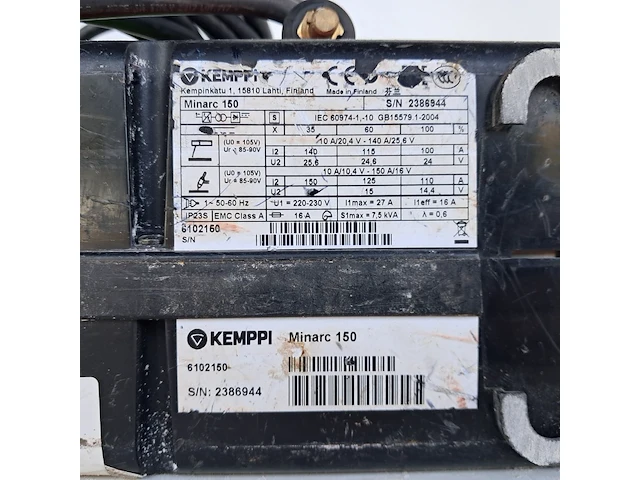 Elektro 140 prof. ~ kemppi, minarc 150, bouwjaar 2015 - afbeelding 4 van  4