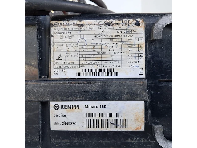 Elektro 140 prof. ~ kemppi, minarc 150, bouwjaar 2016 - afbeelding 5 van  5