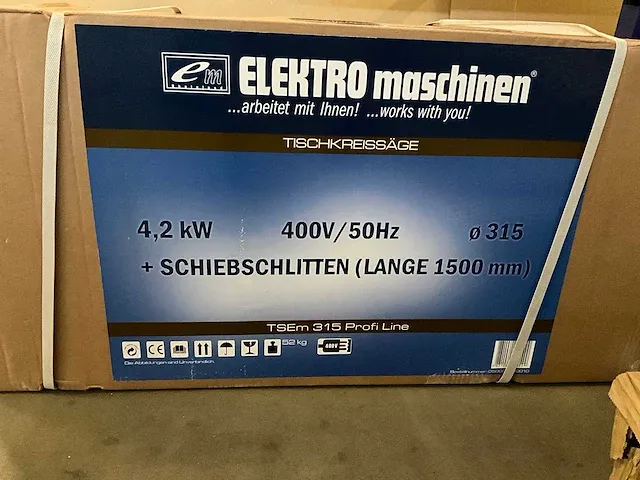 Elektro maschinen zaagtafel tsem 315 profi line 380v 315mm incl bladverlenning- / verbreding - afbeelding 2 van  8