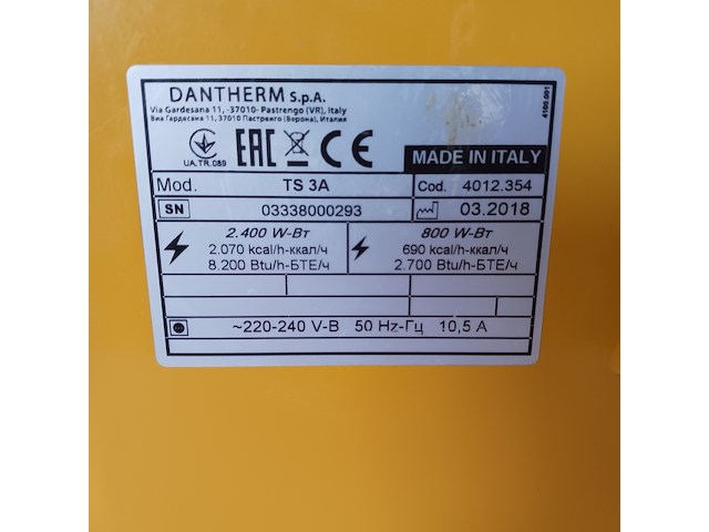 Elektroheater infrarood 3kw 230v (red rad) master, ts3a, bouwjaar 2018 - afbeelding 7 van  7