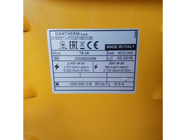 Elektroheater infrarood 3kw 230v (red rad) master, ts3a, bouwjaar 2018 - afbeelding 7 van  7