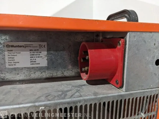 Elektroheater sial / munters, rp 150 t, bouwjaar 2009 - afbeelding 6 van  6