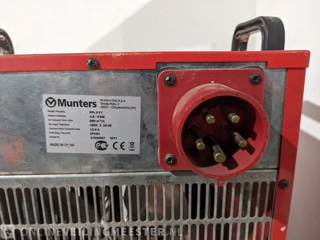 Elektroheater sial / munters, rpl 9 ft, bouwjaar 2012 - afbeelding 6 van  7