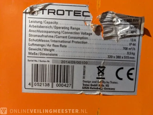 Elektroheater trotec, tds 50, bouwjaar 2014 - afbeelding 5 van  7