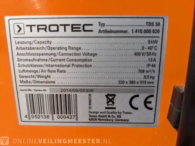 Elektroheater trotec, tds 50, bouwjaar 2014 - afbeelding 5 van  7