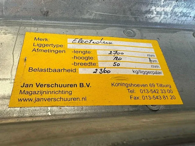 Elektrolux - palletstelling 24,5 meter (h: 4500mm) - afbeelding 2 van  10
