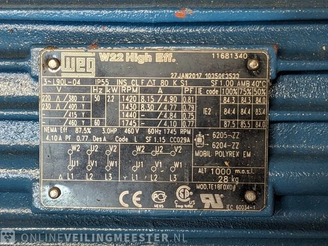 Elektromotor weg, w22 - afbeelding 2 van  4