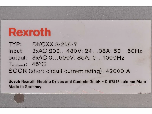 Elektronica - rexroth - dkc03.3-200-7-fw - afbeelding 2 van  10