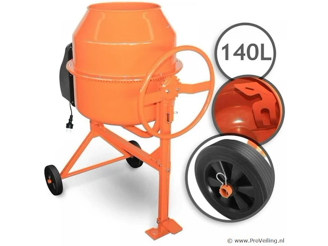 Elektronische betonmolen 140 liter - afbeelding 3 van  3