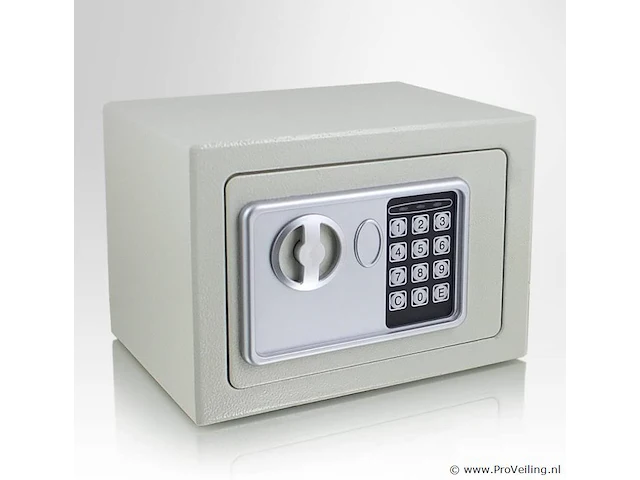 Elektronische minikluis - 23 x 17 x 17 cm - lichtgrijs - afbeelding 3 van  4
