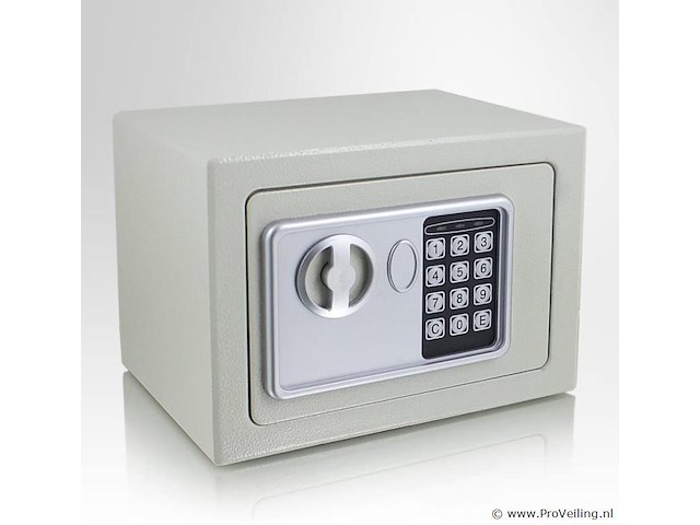 Elektronische minikluis - 23 x 17 x 17 cm - lichtgrijs - afbeelding 3 van  4