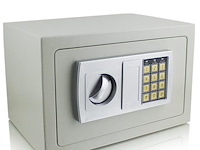 Elektronische wandkluis lichtgrijs 31 x 22 x 20cm - afbeelding 1 van  5