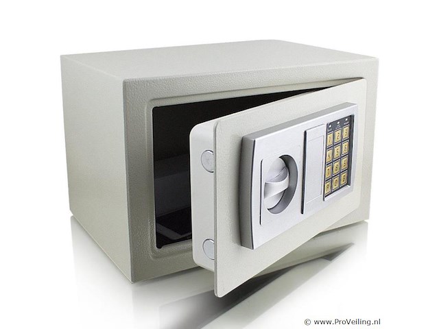Elektronische wandkluis lichtgrijs 31 x 22 x 20cm - afbeelding 4 van  5