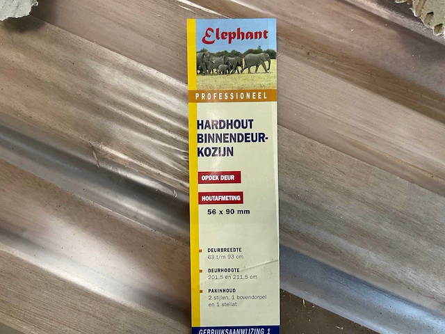 Elephant - hardhout - binnendeurkozijn (4x) - afbeelding 2 van  6