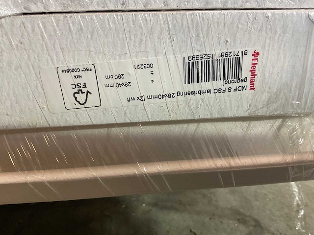 Elephant - mdf s fsc - lambrisering 280x4x2,8 cm (103x) - afbeelding 5 van  6